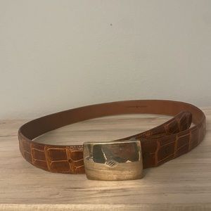 Mens genuine alligator belt 36